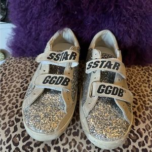 Golden Goose silver glitter Old School sneaker size 36